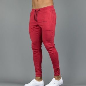 Red alphalete cotton joggers